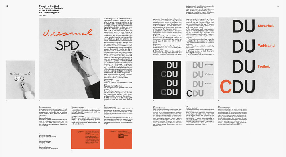 Grid-based spreads from the Neue Grafik design journal, via Lars Muller Publishers.