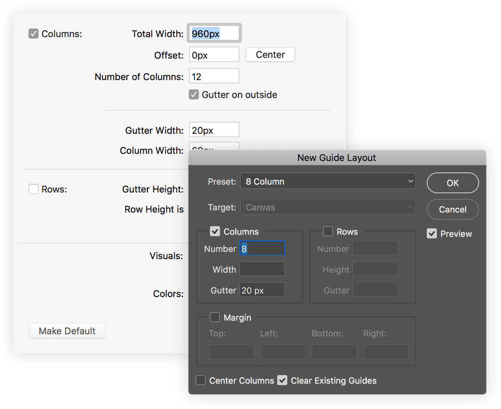 Sketch and Photoshop’s grid controls